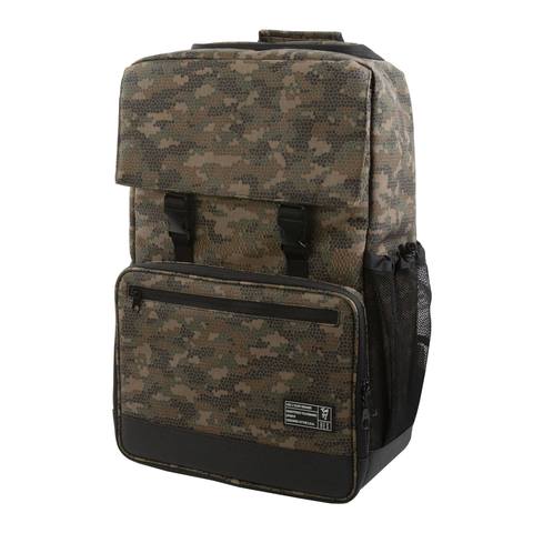 HEX x Rory Kramer Cinema Backpack, camo pattern, front view