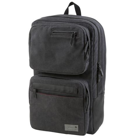Hex Supply Patrol Backpack, black canvas. Front view.
