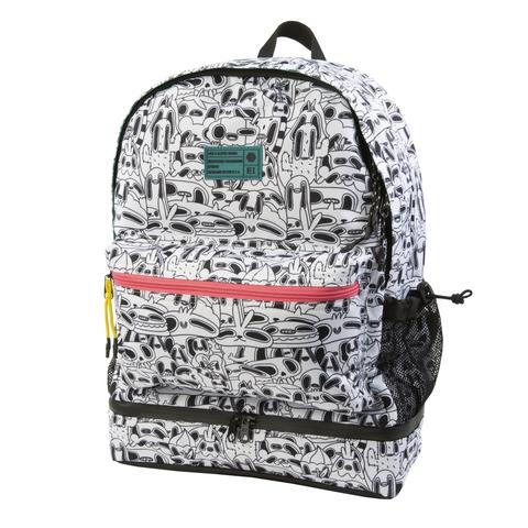 HEX x Jasper Wong Wet/Dry Backpack, black/white pattern, front view